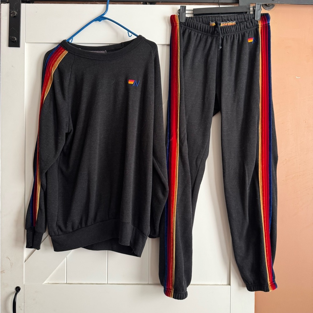 Aviator nation  Tracksuit with Rainbow Stripes